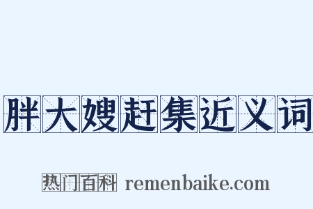 胖大嫂赶集近义词是什么意思的图片